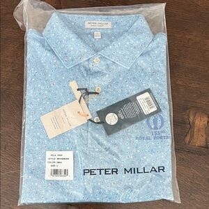 Peter Millar Light Blue Floral Men's Shirt